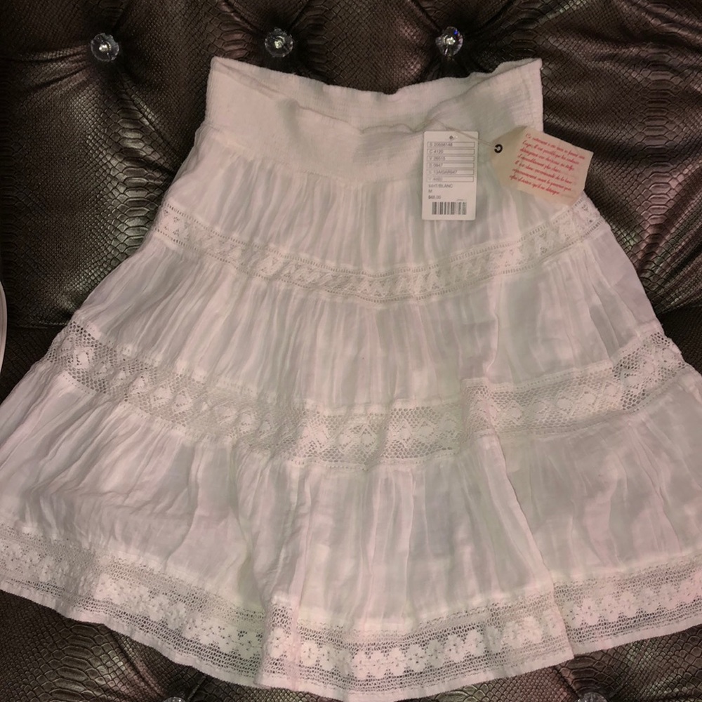 Anthropologie White skirt